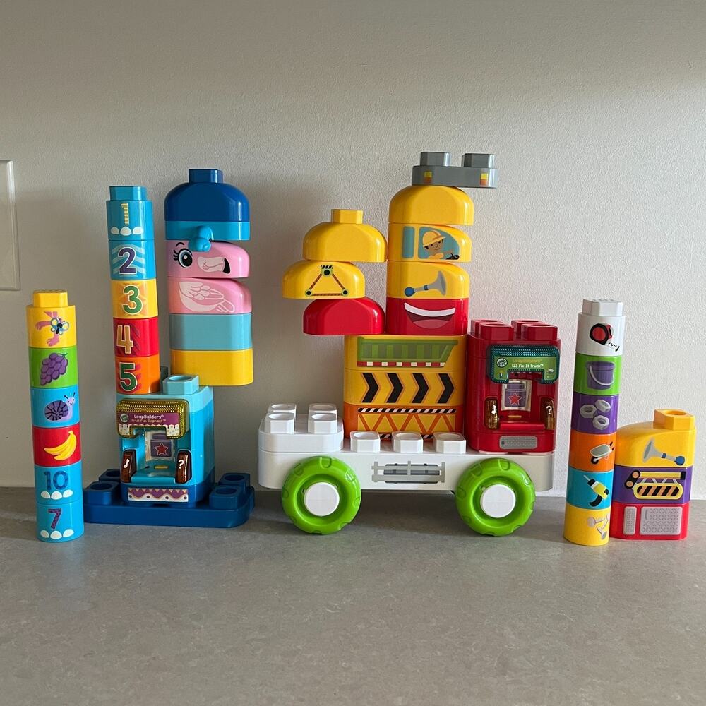 LeapFrog Leap Builders Interactive Replacement Blocks Cubes Fruit Fix-It